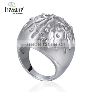Treasure Factory 2015 New Design Rings Silver Jewelry Hollow Out Spider Shape Set Auger Alloy Ring thumbnail-2