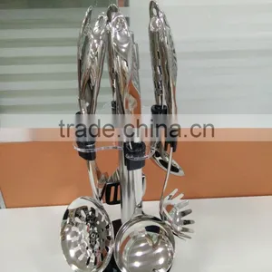 New Stainless Steel Kitchen Utensil Set Kitchen Utensils Tools Accessories With Stand thumbnail-1