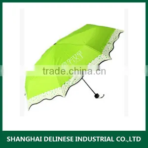 3 Fold Black Semi Automatic Umbrella thumbnail-1