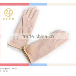 Color Sheep Wool Gloves With Plush Ball thumbnail-1
