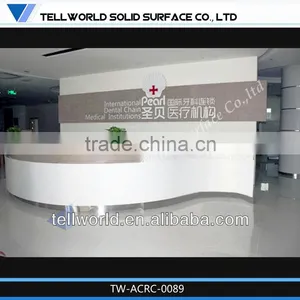 S Shape Bar Counter Grey Color for Lobby thumbnail-1