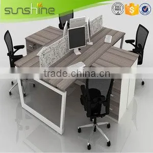 Stainless Steel Melamine Workstation, Used Glass Wall Partition, High Quality Cheap Cubicles thumbnail-1
