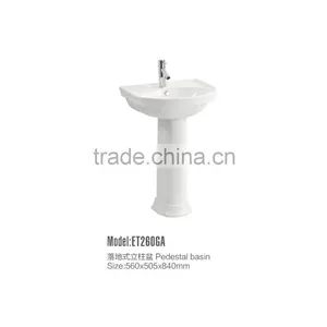 Cheap Pedestal Sink With Overflow Hole ET260GA thumbnail-1