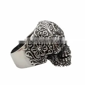 Fashion Man's Stainless Steel Ring Personality Punk Skull Titanium Steel Rings thumbnail-4