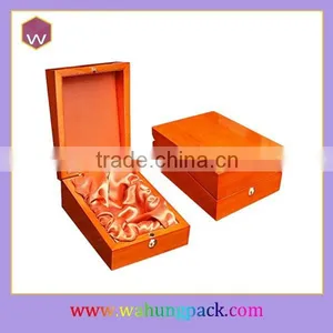 MDF Orange Lacquer Wooden Perfume Storage Gift Boxes thumbnail-1