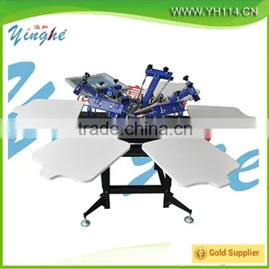 2015 New Manual 6 Color 6 Sation T-shirts Screen Printing Machine/t Shirt Silk Screen Printing Machine Manual&textile Printing m thumbnail-1