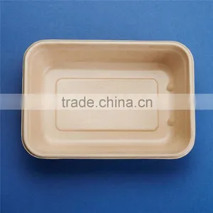 9"*6" Unbleached PLA Laminated Bagasse Tray thumbnail-2