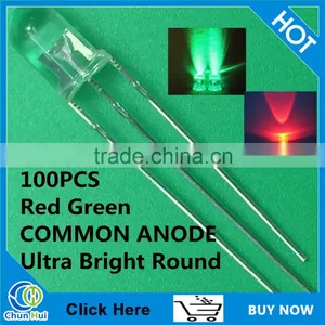 Factory Price 5mm Dual Led Diode Bicolour Light Emitting Diode Red/Green 3-lead 5mm LED thumbnail-1
