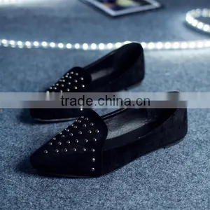 2015 High Quality Ladies Shoes Rivet Pointed-Toe Flat Shoes Spring Korean Peas Casual Shoes thumbnail-1