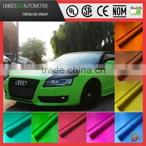 Best Price 1.52*20m Chrome Gold Car Wrap Film Car Body Wrap Stretchable thumbnail-2