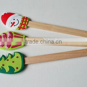 Christmas Silicone Spatula Scraper With Bamboo Handle For Xmas thumbnail-1