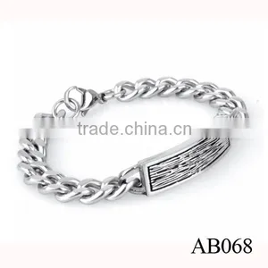 Wholesale Men's Fashion Solid 316l Stainless Steel Bracelet On Wholesaler thumbnail-4