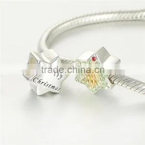 European Beads Gold Christmas Tree Diy Silver Charm For Bracelets thumbnail-4