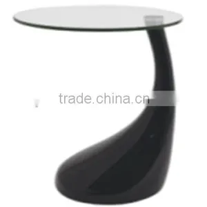 Space Saving Furniture Glass Top ABS Base Jupiter End Table thumbnail-6