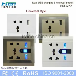 Good Quality Electrical Socket Extension 13A Universal Wall Socket Dual 2.1A 2.4A USB Socket Outlet thumbnail-5