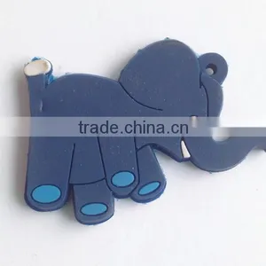 Elephant Shaped Cute Custom Soft Rubber Key Chain Wholesale PVC Key Ring thumbnail-2
