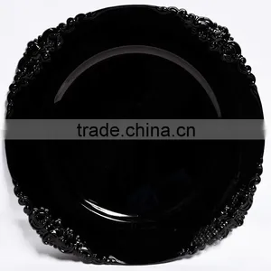 Hot Wedding Black Charger Plate With Pantone thumbnail-1