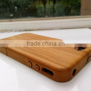 OEM Carbonized Bamboo Wood Cell Case for Iphone Cover for Iphone 5 Two Parts With Press Key thumbnail-2