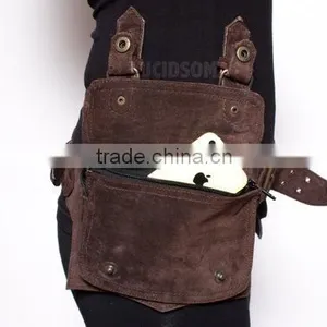 Goa Belt - Hip Handmade Suede Waist Pack Bag Party Festival Style Belt Utility Pouch Playa Psy Trance Rave thumbnail-4