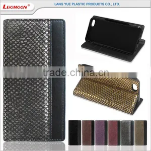 Scales Pattern Leather Flip Case With Stand Function Card Slot for Hauwei Mate P G Y 3 4 5 6 7 8 9 thumbnail-1