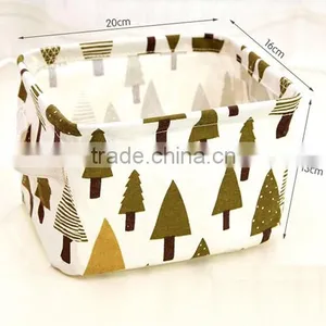 Small Canvas Desktop Cosmetic Organizer , Makeup Kit Storage Organier On Desk thumbnail-4