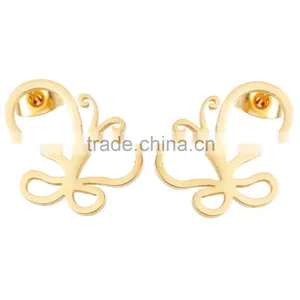 Earrings Saudi Gold Jewelry Fashion Zircon Stud Earrings thumbnail-1