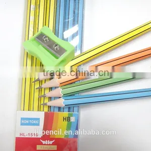 7 Inch Custom Hexgonal Pencil Set With Eraser thumbnail-2