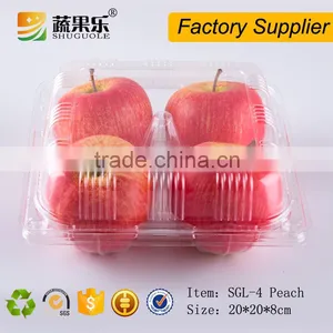 High Quality Fruit Clamshell Packaging Box for 4pcs Peach thumbnail-1
