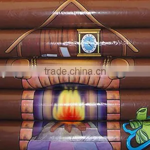 Wooden House Style Inflatable Tent, Inflatable Log Cabin Tent for Custom Size thumbnail-4