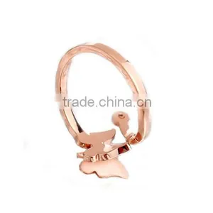 Neoglory Jewelry Fashion Rose Gold Butterfly 316L Stainless Steel Ring for Women thumbnail-3