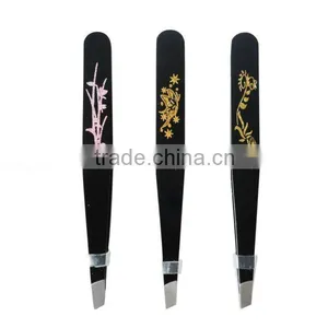 Electrophoresis and Hot Stamp Stainless Steel Eyebrow Tweezer thumbnail-1