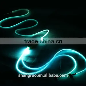 Fashion ,cheapest MFI Colourful Led Lighting Earphone Wired Sport Headphones thumbnail-5