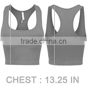 Womens Basic Solid Soft Seamless Fashion Sports Tank Top thumbnail-5