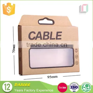 Custom Logo Printed Recyclable Kraft Paper Usb Cable Paper Package Boxes thumbnail-2