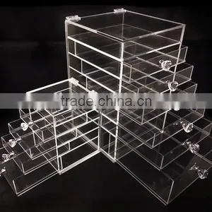 Acrylic Cosmetic Organizer With Dividers, Makeup Display, Acrylic Cosmetic Product Display Custom thumbnail-2