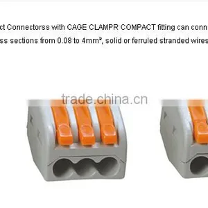 Wago 222 Series Quick Connect Compact Connector Terminal Blocks 2 Ways 3 Ways 5 Ways Pluggable Cable Terminals thumbnail-5