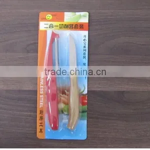 New 2pcs/set Paring Fruit Vegetable Utility4" Kitchen Ceramic Knife Sets + Peeler Light Green P10 thumbnail-5