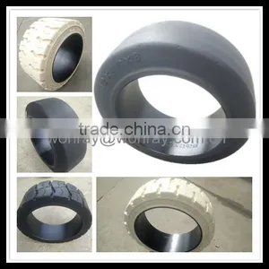Factory Supply WonRay Brand 21x7x15 12x5x8 15x5x11 1/4 Forklift Press on Solid Tires for Sale thumbnail-1