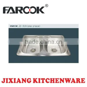 33"x22" Hot Sales South America Sink Popular Kitchen Sink Double Bowls Stainless Steel Hand Wash Basin Sinks thumbnail-1
