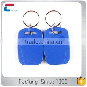 China Manufacturer Custom Design Contactless Writable RFID ABS Keychain Key Fob With Rings thumbnail-3