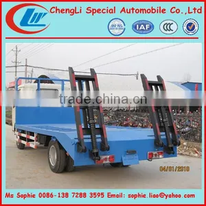 Dongfeng Small Flat Bed Truck,excavator Carrying Truck,bulldozer Transport Truck thumbnail-1