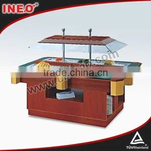 Wooden Buffet Showcase Display And Cabinet For Salad Or Fruit thumbnail-1