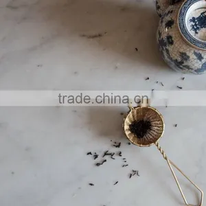 Brass Woven Tea Strainer With Long Handle thumbnail-2