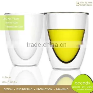 Tableware Producer Double Wall Heat Resistant Espresso Coffee Glass Cup thumbnail-5