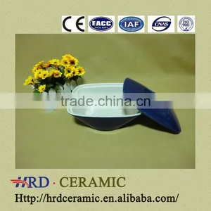 Round Shape With Lid Ceramic Bakeware thumbnail-1