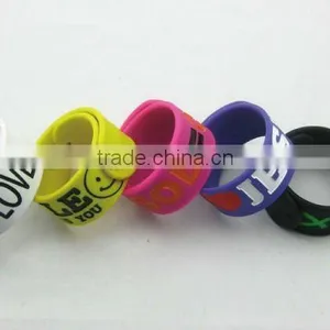 Silicone Slap Bracelet With Printing Logo thumbnail-1