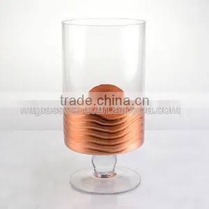 Hot Sailing Cooper Glass Hurricane and Pillar Candle Holder thumbnail-2