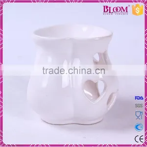 Heart Shape White Ceramic Essential Oil Burner for Craft thumbnail-4