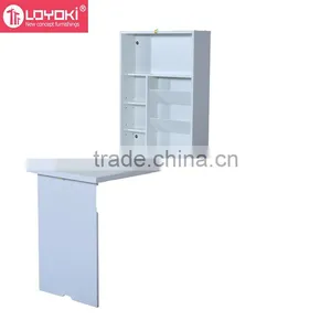 Fold Out Convertible Wall Mount Desk Multifunctional Wood Wall Mounted Folding Table thumbnail-1