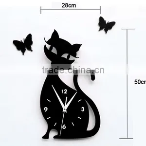 Decoration Acrylic Wall Clock ,Fashionable Red Acrylic Wall Clock thumbnail-1